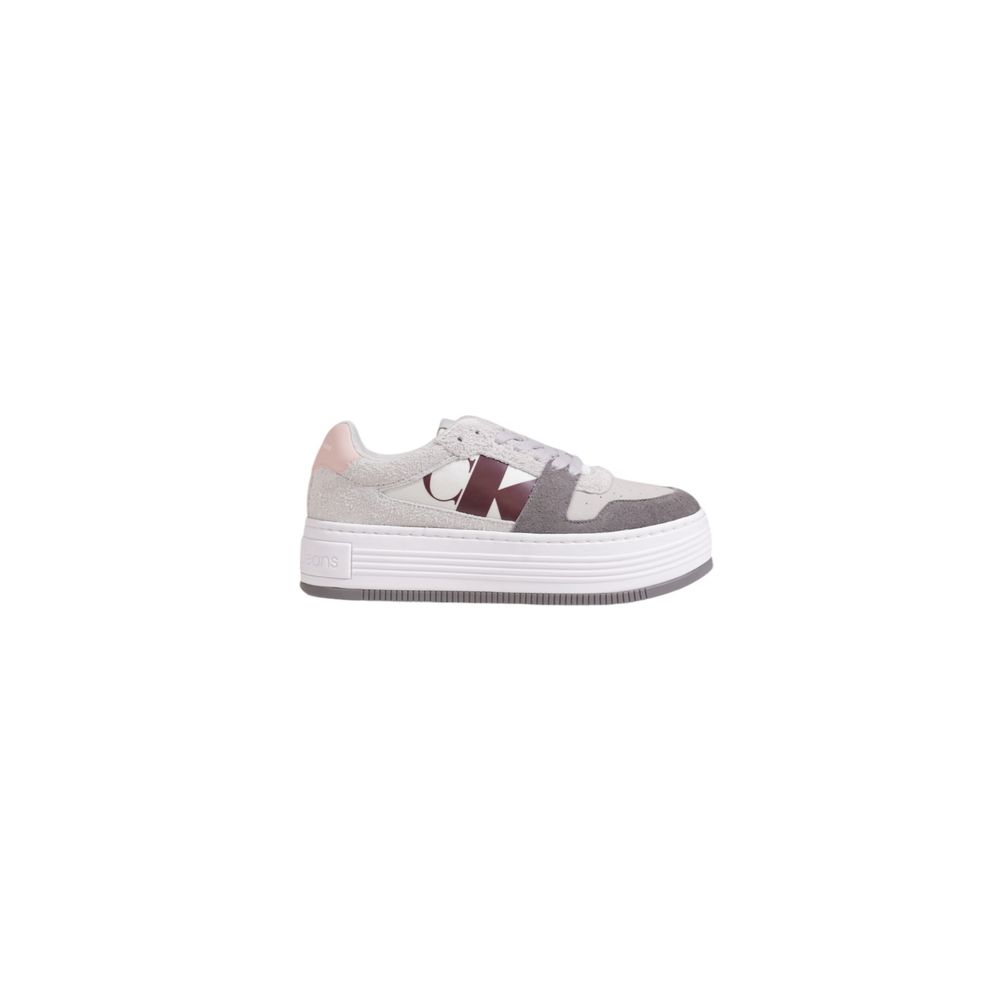 Calvin Klein Jeans graue Leder-Sneaker