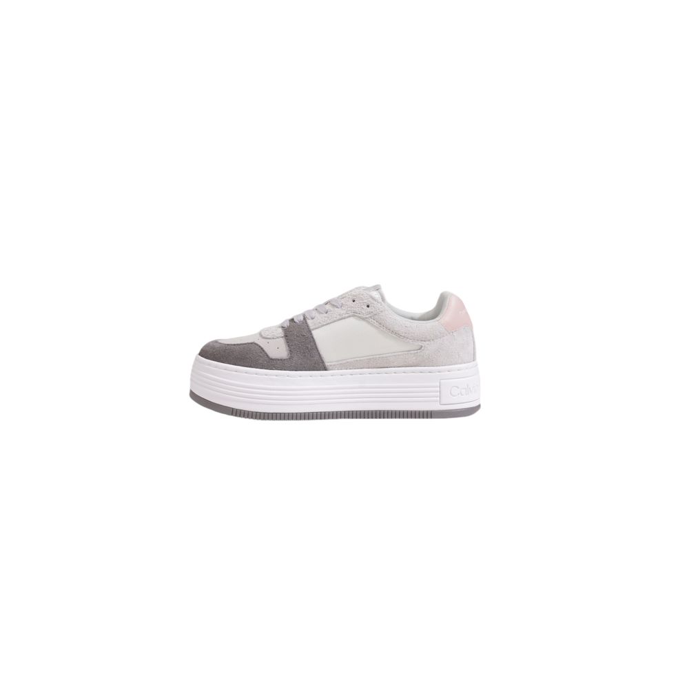 Calvin Klein Jeans graue Leder-Sneaker