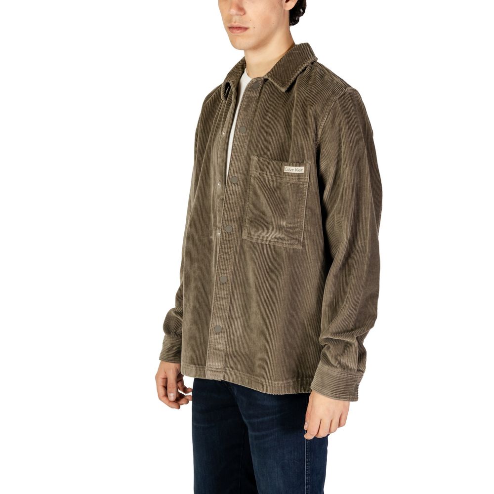 Camisa bege em algodão Calvin Klein Jeans