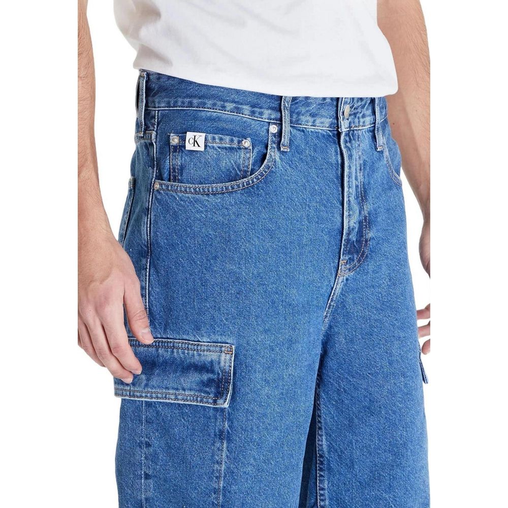Calvin Klein Jeans Blue Cotton Bermuda
