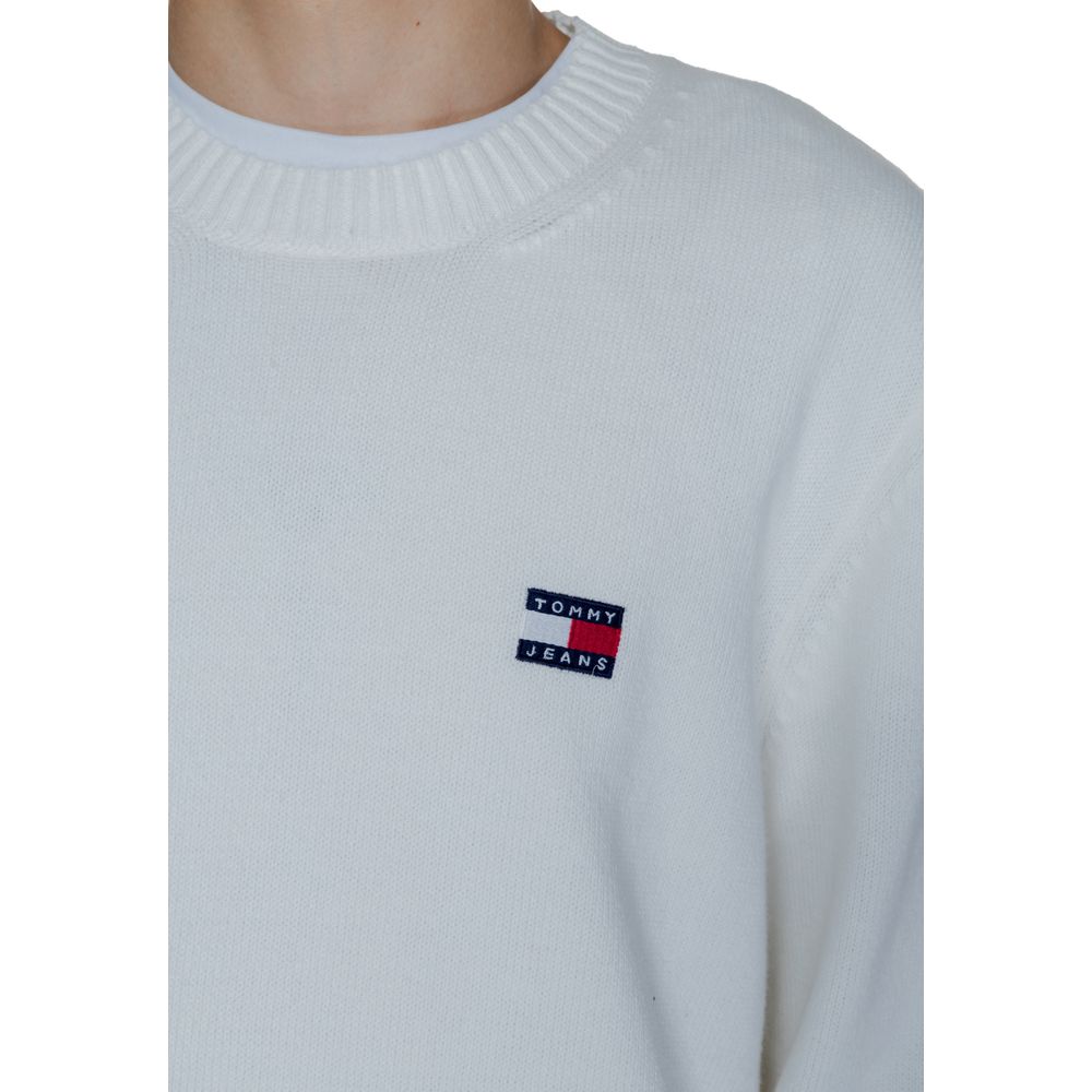 Tommy Hilfiger Jeans – Weißer Baumwollpullover