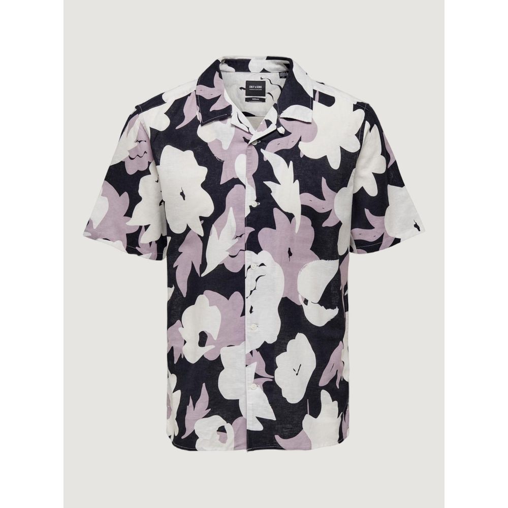 Camisola de linho roxa de manga curta Only &amp; Sons