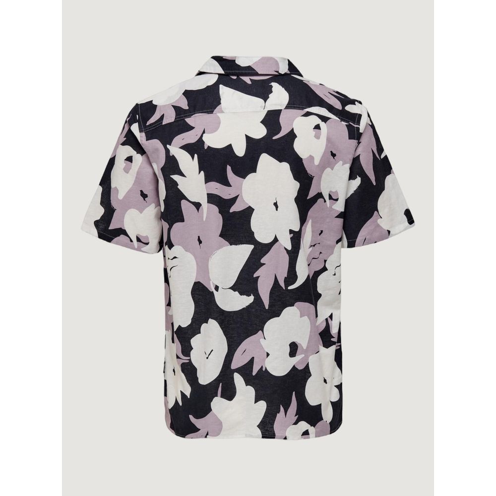 Camisola de linho roxa de manga curta Only &amp; Sons