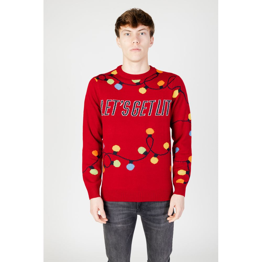 Only &amp; Sons rotes Marabou-Sweatshirt