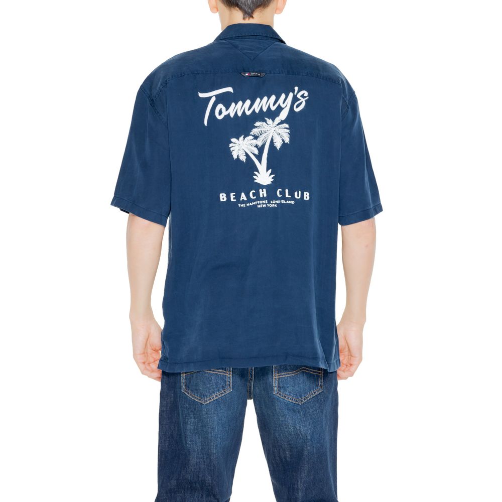 Calça de ganga Tommy Hilfiger azul de lyocell com mangas curtas