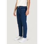 Calvin Klein Jeans Blue Cotton Slim Fit Jean