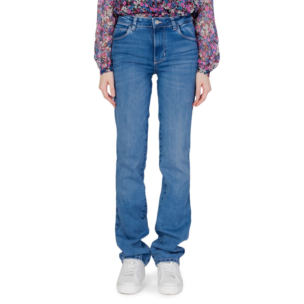 Guess Mom-Jeans aus hellblauer Bio-Baumwolle
