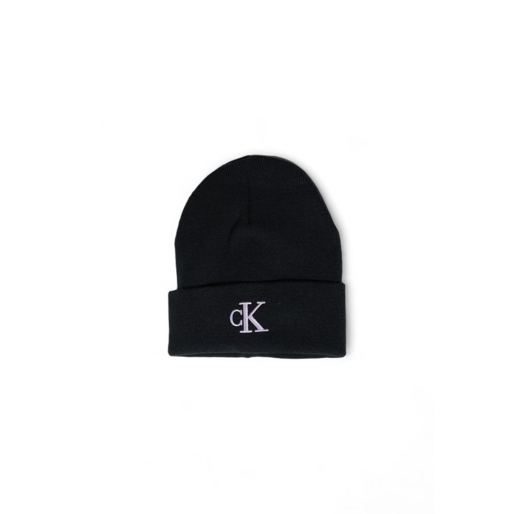 Calvin Klein Jeans Black Recycled Polyester Caps Baseball Hat
