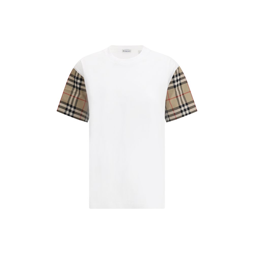 Burberry T-Shirt mit kariertem Archivärmel