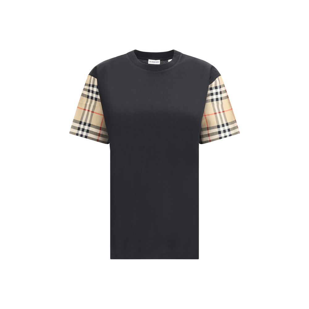 Burberry T-Shirt mit kariertem Archivärmel