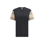 Burberry T-Shirt mit kariertem Archivärmel