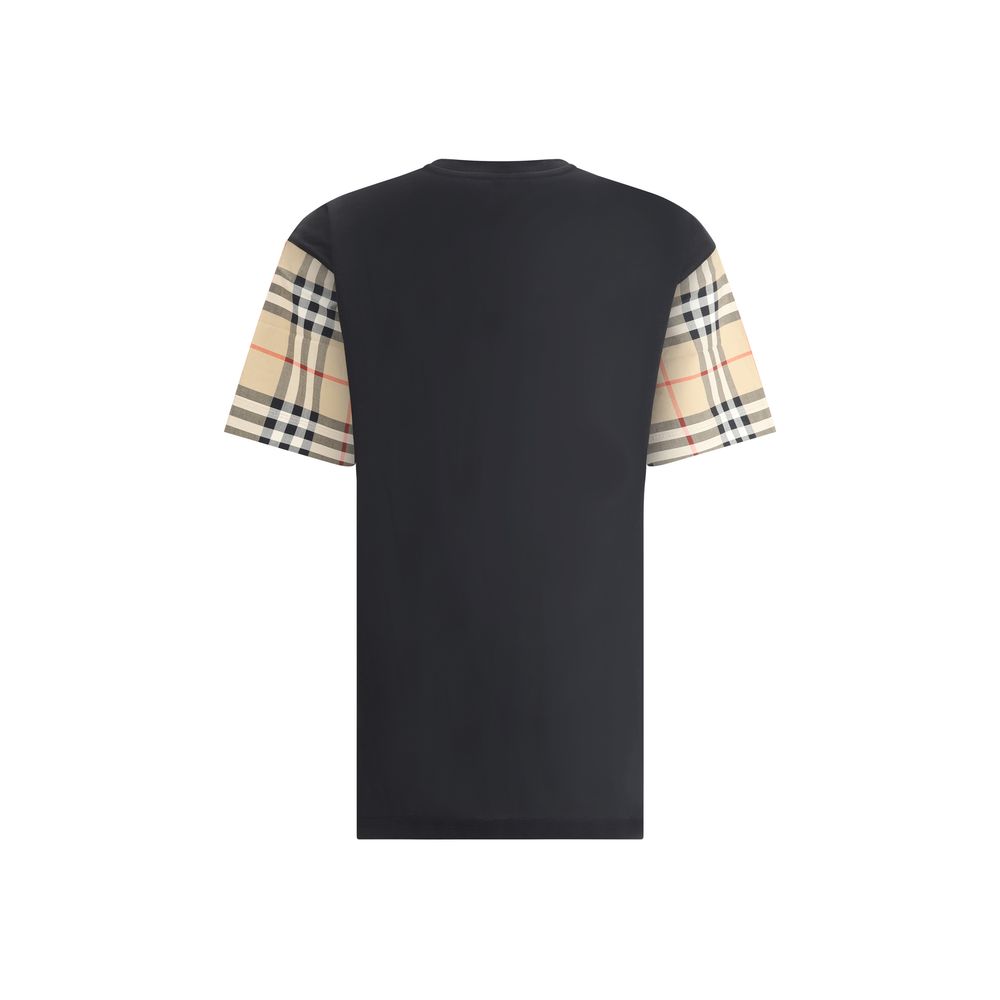 Burberry T-Shirt mit kariertem Archivärmel