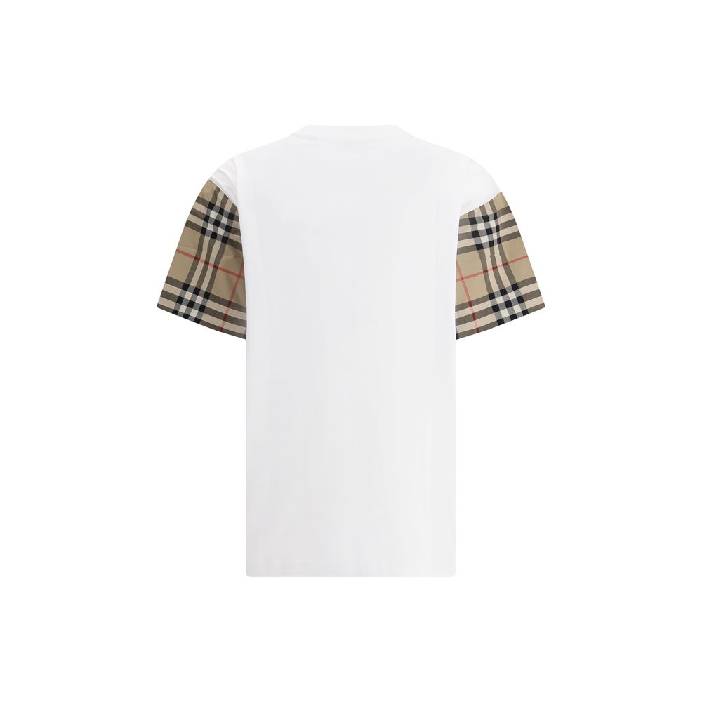 Burberry T-Shirt mit kariertem Archivärmel