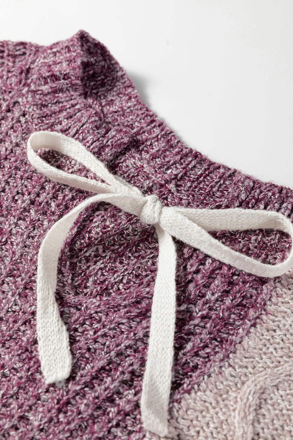 Purple Block Back Loose Fit Sweater