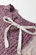 Purple Block Back Loose Fit Sweater