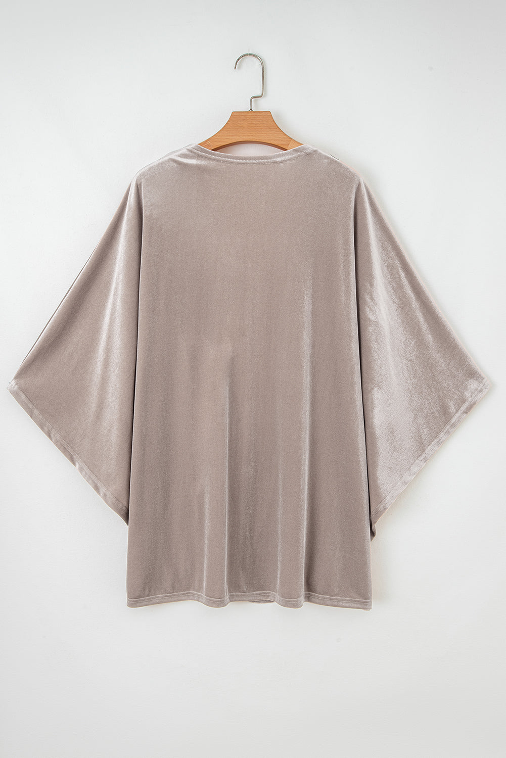 Smoke Gray Velvet Kimono