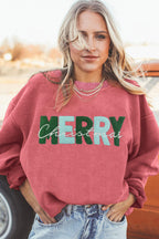 Strawberry Pink MERRY Christmas Sweatshirt