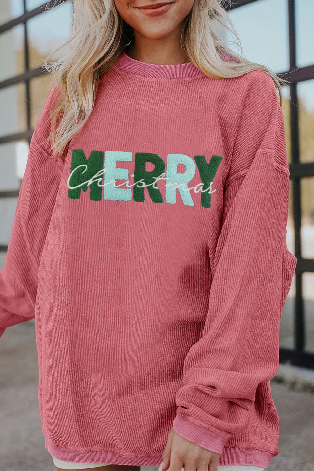 Strawberry Pink MERRY Christmas Sweatshirt