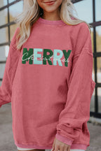 Strawberry Pink MERRY Christmas Sweatshirt