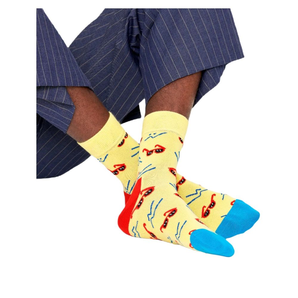 Fröhliche Socken Gelbe Baumwollsocke