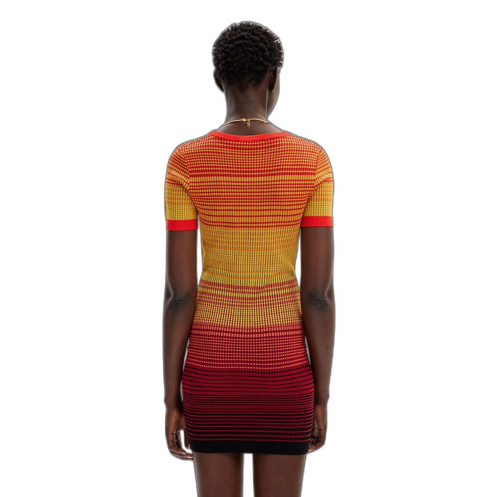 Desigual Red Viscose Midi