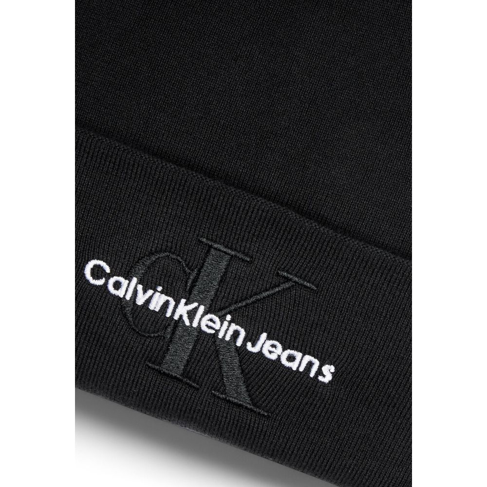 Boné de beisebol Calvin Klein Jeans preto em algodão orgânico