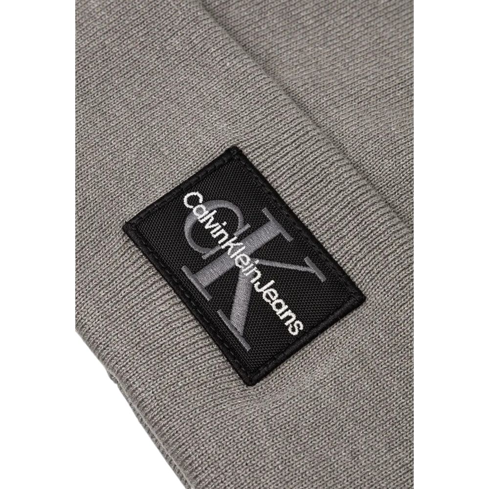 Boné de beisebol Calvin Klein Jeans cinzento em algodão