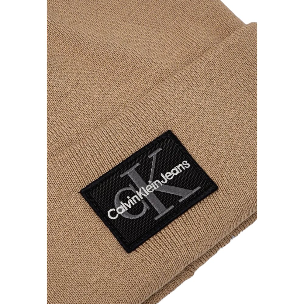Boné de beisebol Calvin Klein Jeans bege em algodão