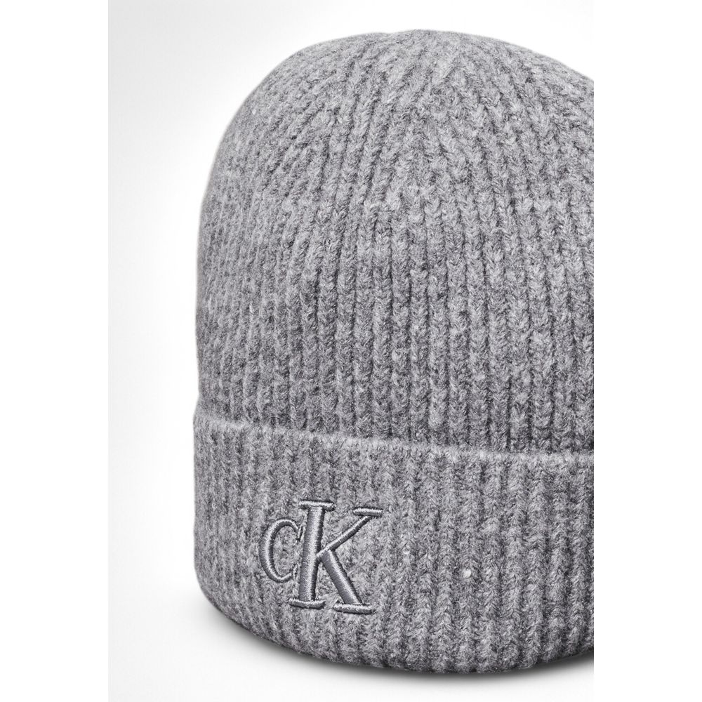 Calvin Klein Gray Marabou Caps Baseball Hat