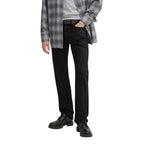 Calça de ganga Calvin Klein preta de algodão com modelagem descontraída