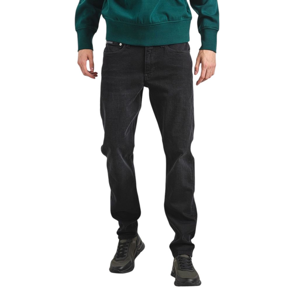 Calvin Klein Jeans Schwarze Baumwolljeans Slim Fit