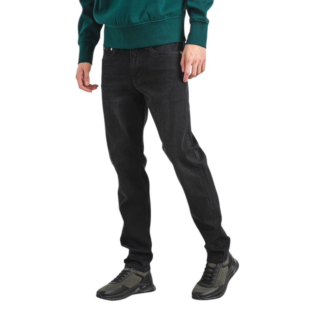 Calvin Klein Jeans Schwarze Baumwolljeans Slim Fit