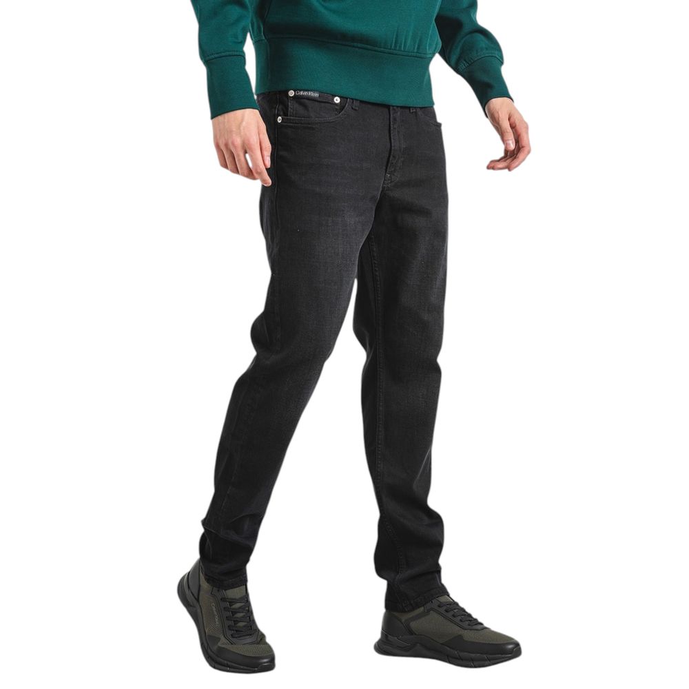 Calvin Klein Jeans Schwarze Baumwolljeans Slim Fit