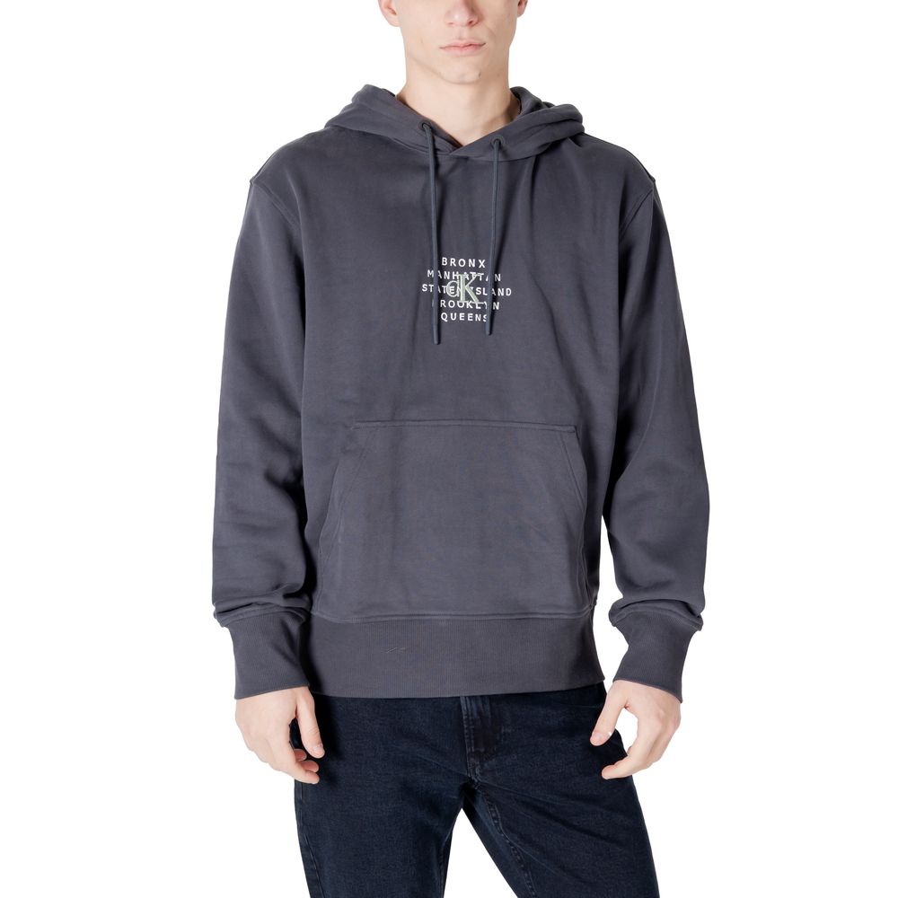 Calvin Klein Jeans Grauer Baumwoll-Hoodie