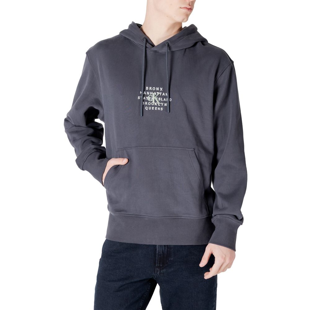 Calvin Klein Jeans Grauer Baumwoll-Hoodie