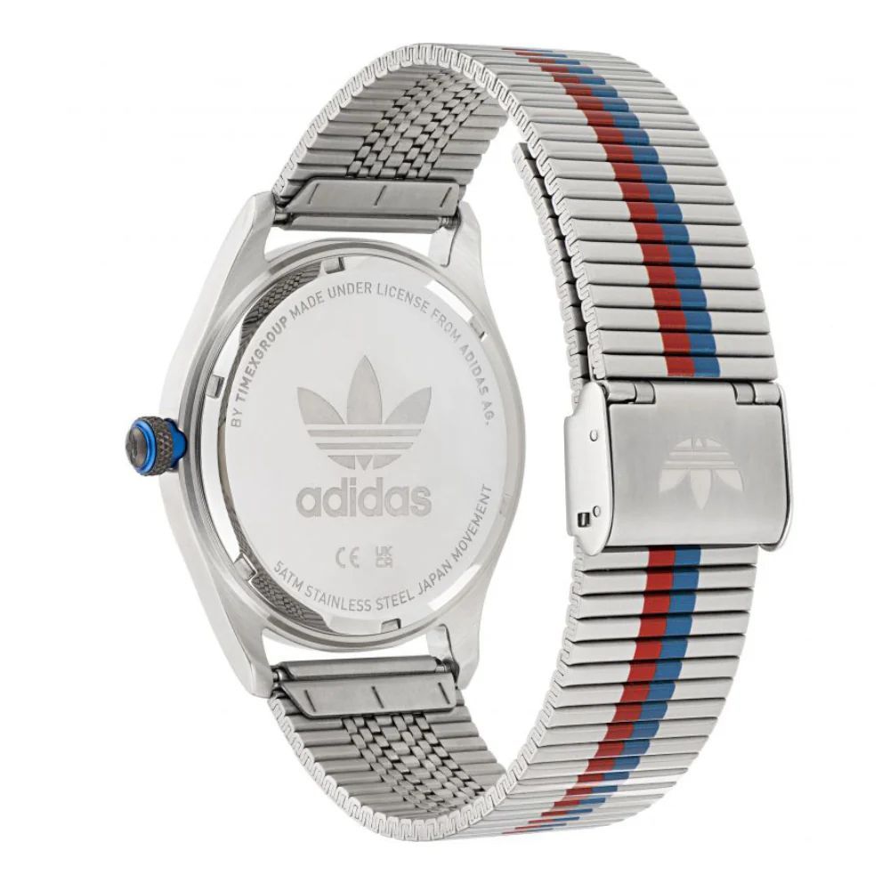 Adidas Uhr aus grauem Edelstahl