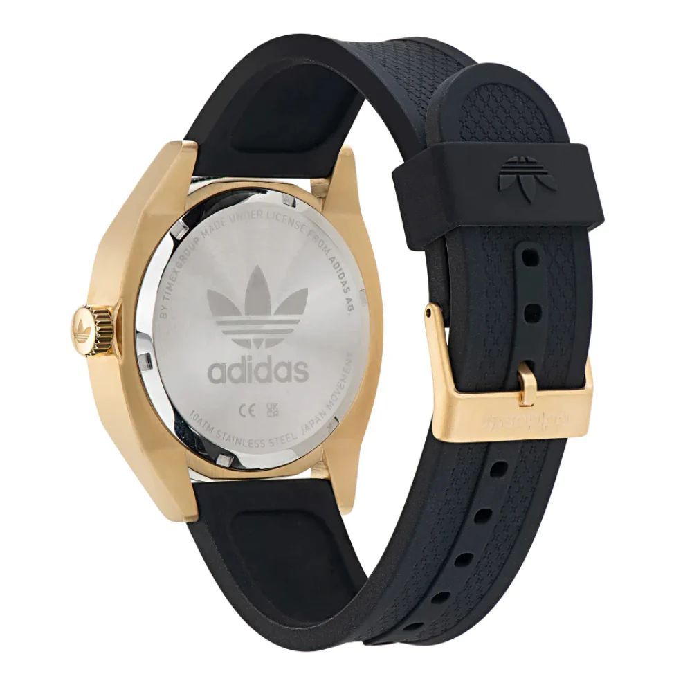 Adidas Uhr aus schwarzem Synthetikmaterial