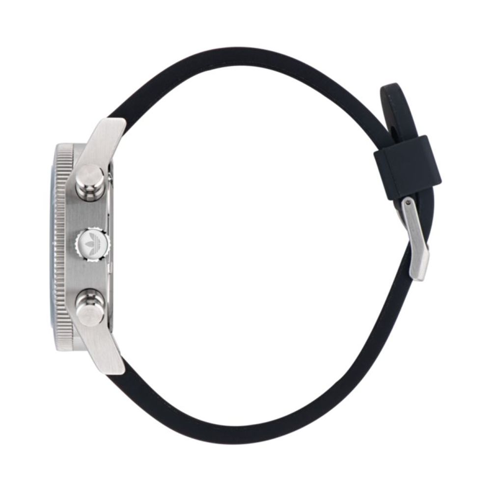 Adidas Uhr aus schwarzem Synthetikmaterial