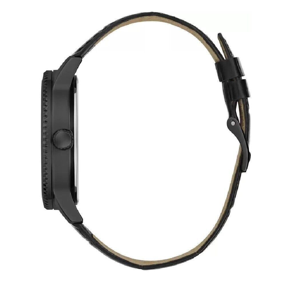 Guess Uhr aus schwarzem Leder