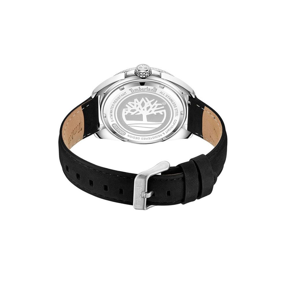 Timberland Armbanduhr aus schwarzem Leder