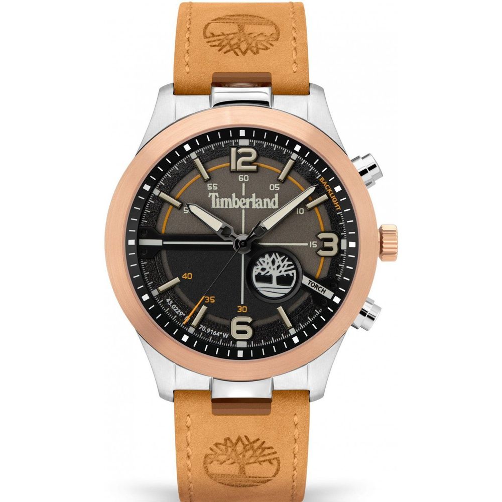 Timberland Armbanduhr aus braunem Leder