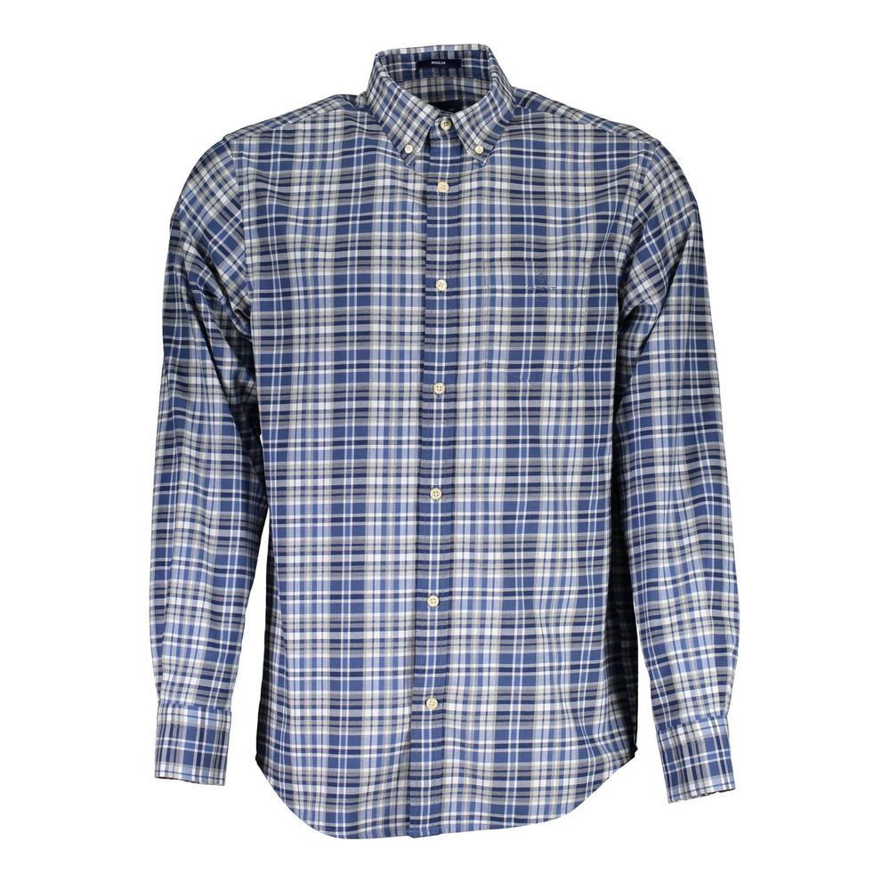Camisa de homem Gant azul de algodão