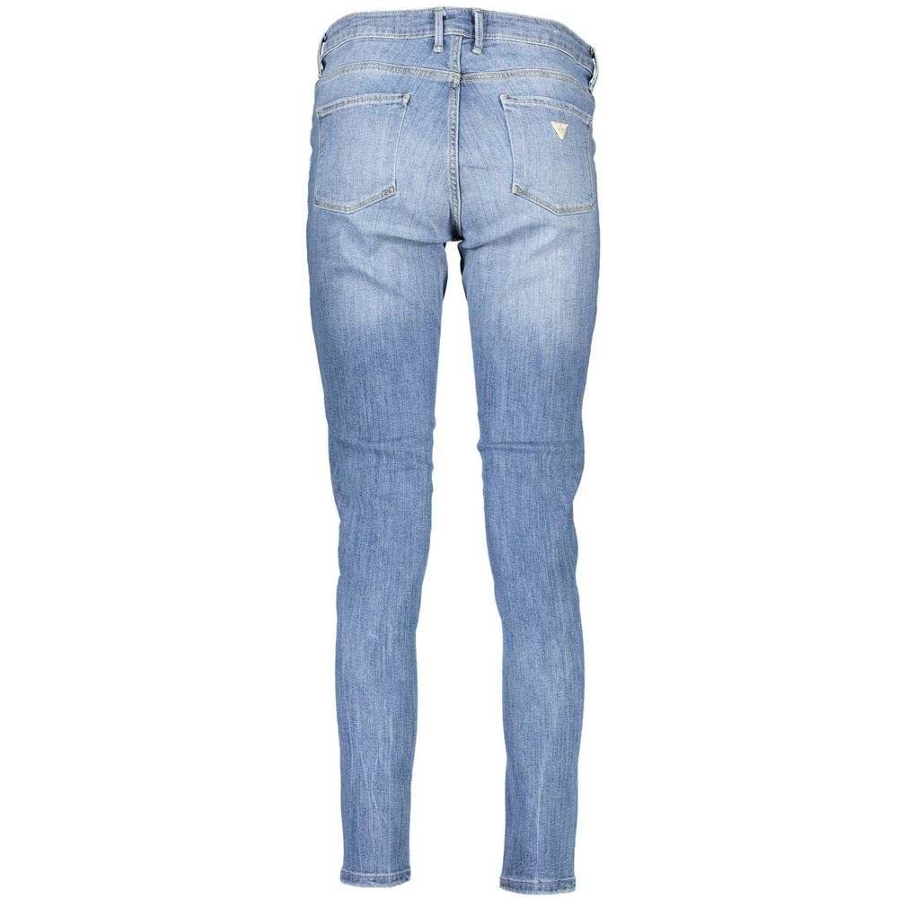 Calça de ganga para mulher Guess Jeans azul de algodão