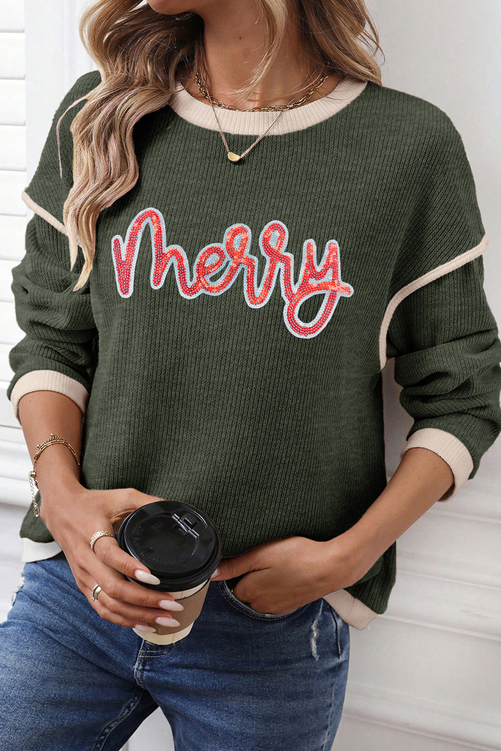 Christmas Knitted Long Sleeve Top