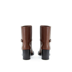 Burberry Brauner Lederstiefel