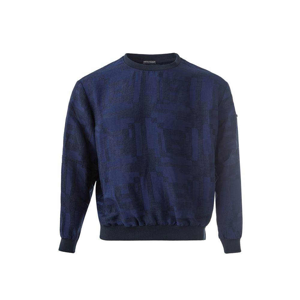 T-Shirt Emporio Armani Elegante Azul Linho para Homem