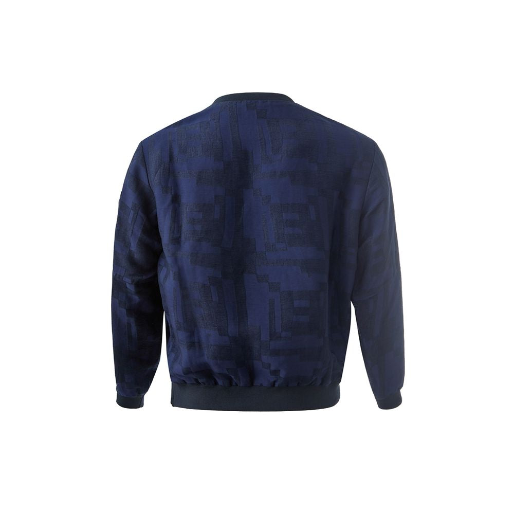 T-Shirt Emporio Armani Elegante Azul Linho para Homem