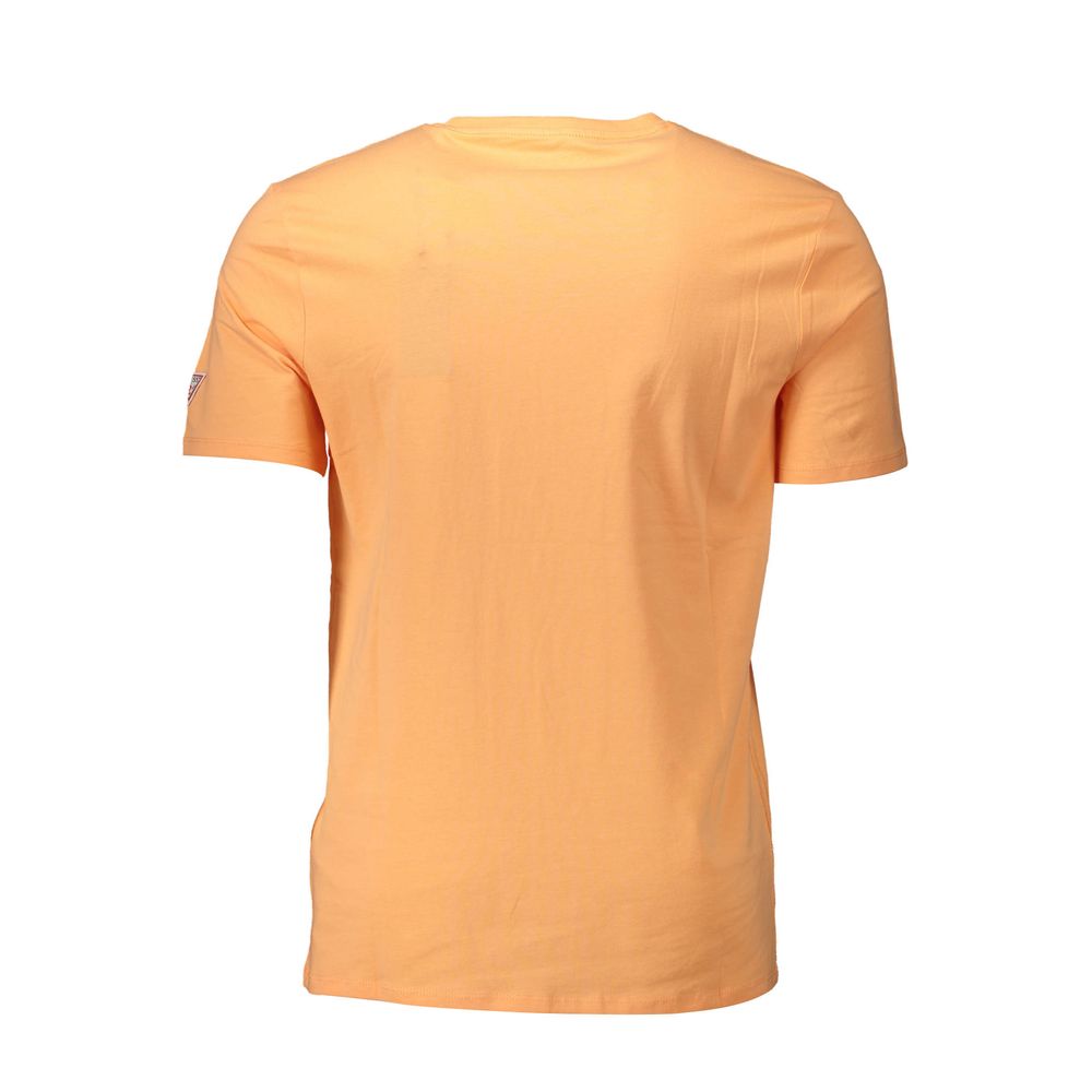 T-shirt para homem Guess Jeans laranja de algodão