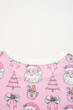 Pink Santa Claus Pajama Set