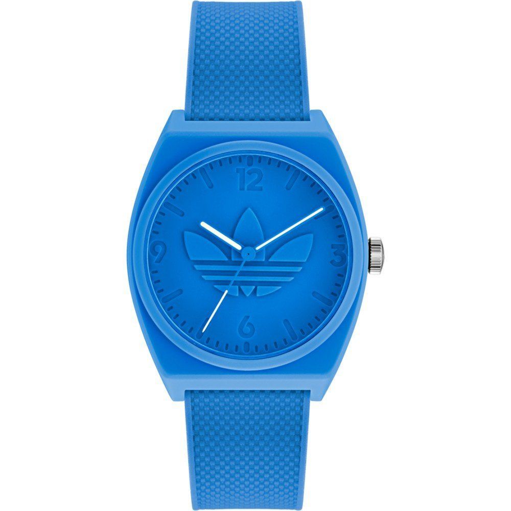 Adidas Uhr aus blauem Synthetikmaterial